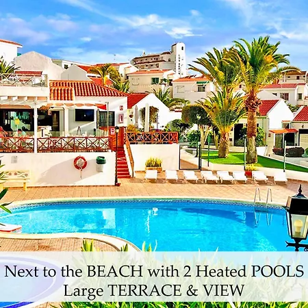 At The Beach, Sunny & 2 Heated Pools, Large Terrace, In